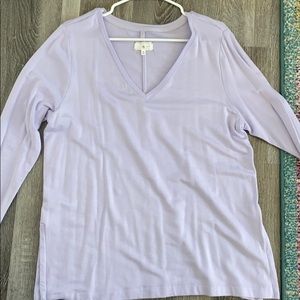 Lilac Lou and grey V  neck